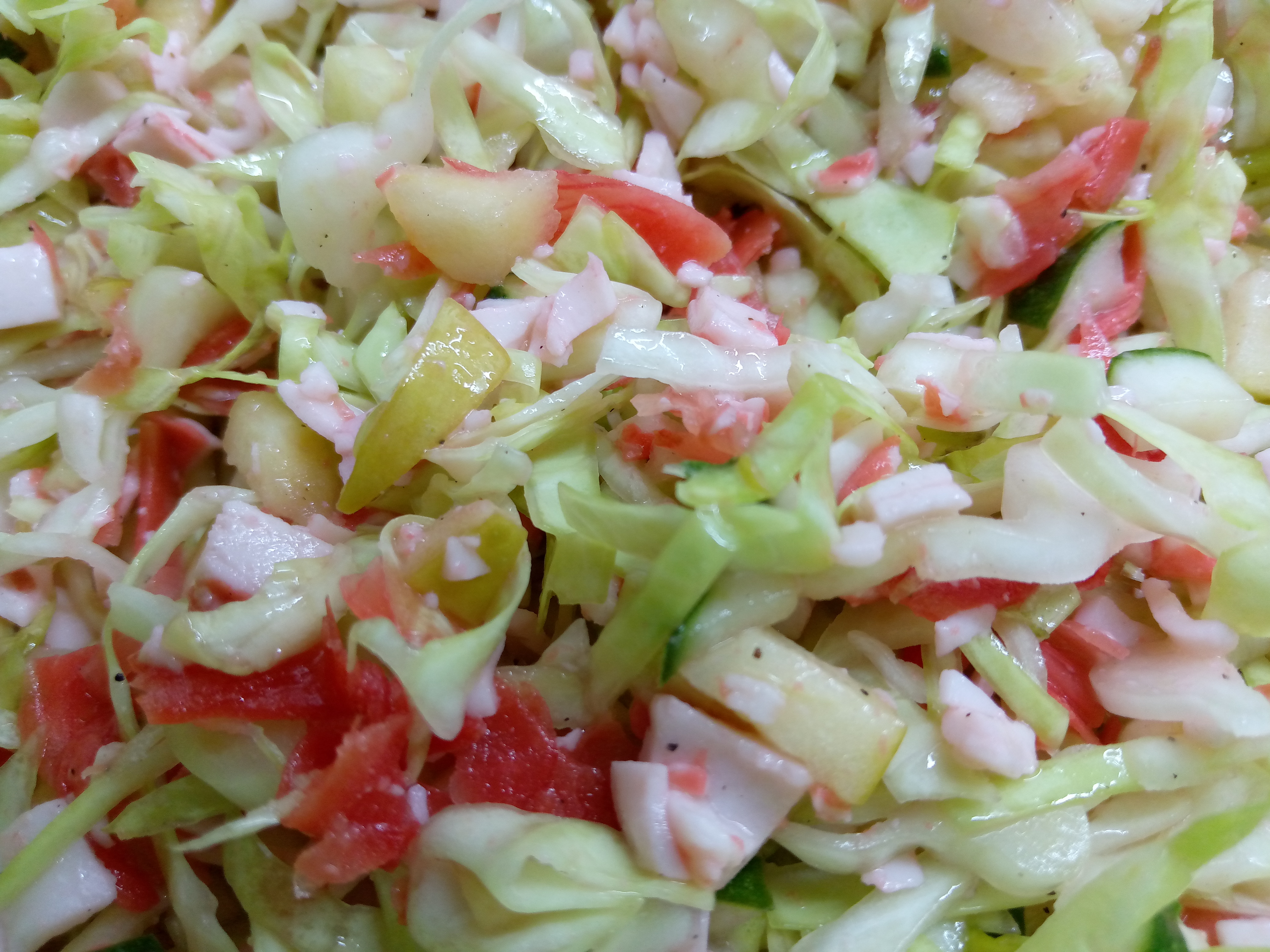 Салат с имбирём и крабовым мясом "Острая свежесть лета"