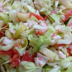 Салат с имбирём и крабовым мясом "Острая свежесть лета"