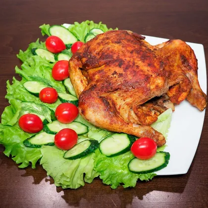 Жареная целиком курица в мультиварке - простой новогодний рецепт горячего блюда