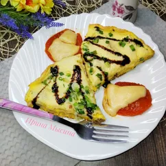 Омлет с макаронами по-флотски