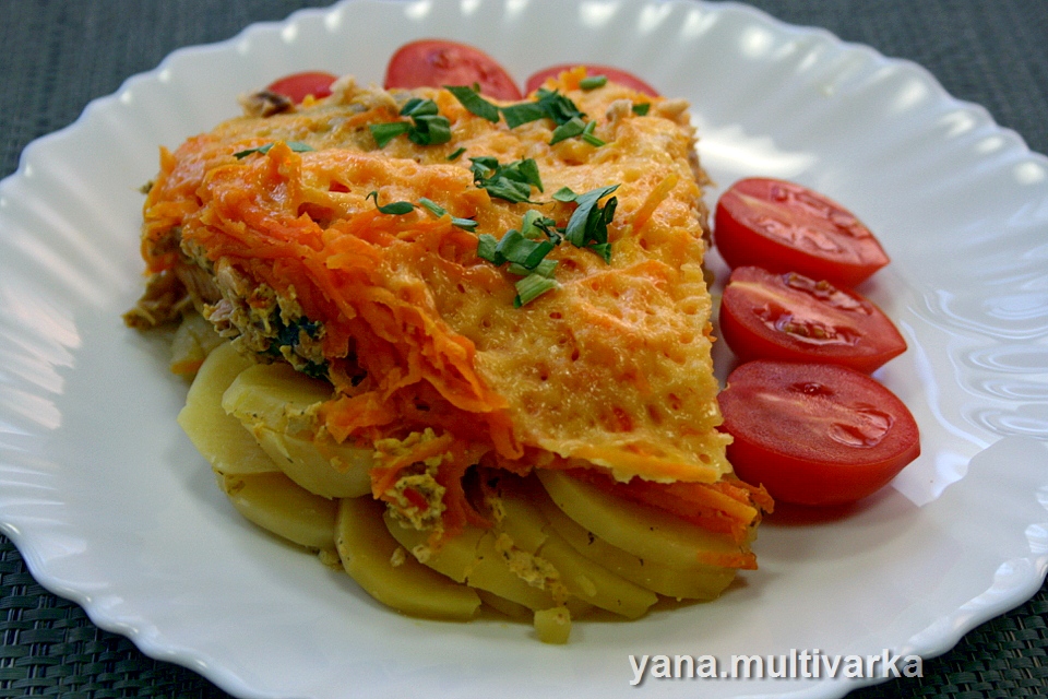 Горбуша с картофелем в скороварке