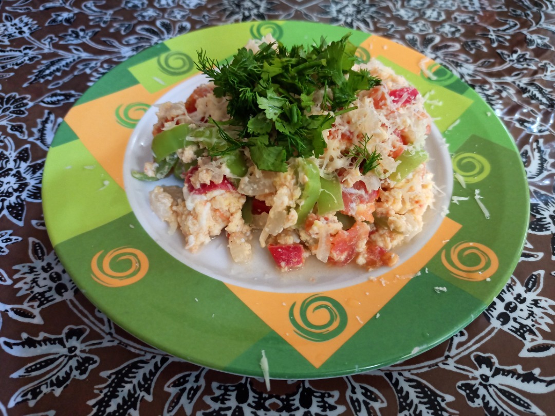 Скрамбл или яичница болтунья. Быстрый и вкусный завтрак