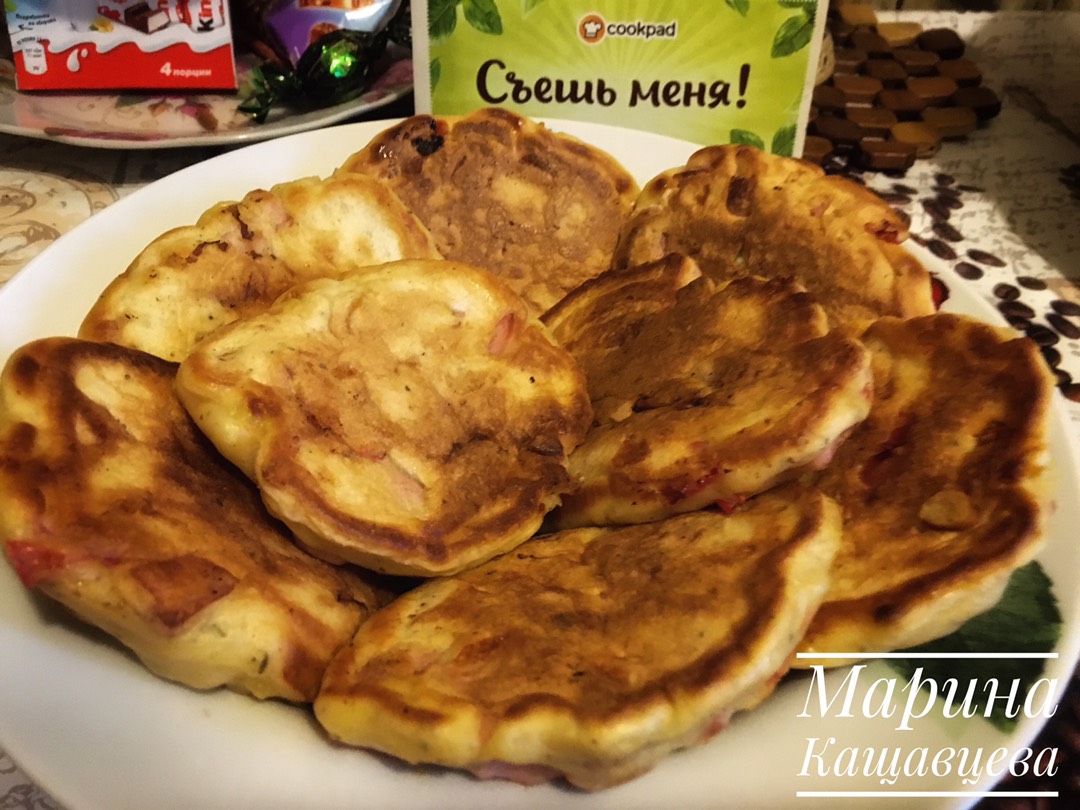 Оладьи со вкусом пиццы😋