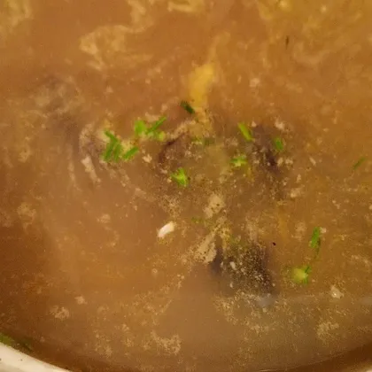 Суп из сушеных лесных грибов