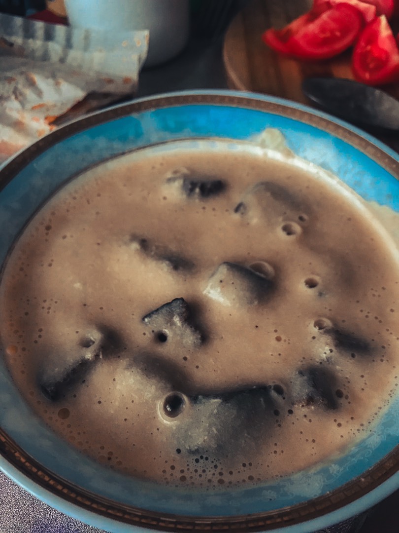 Сырный суп с гренками