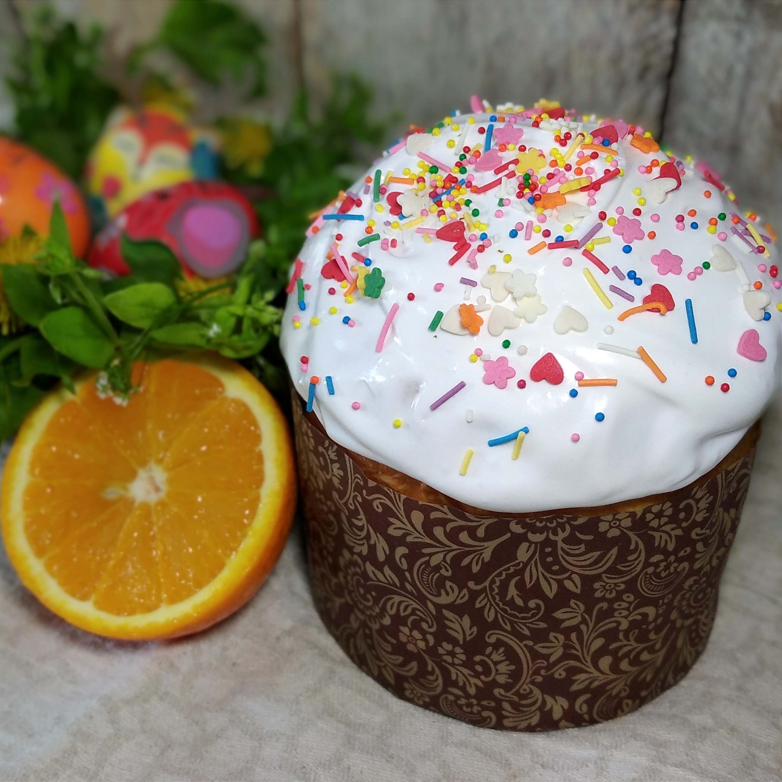 Кулич с апельсиновым вкусом