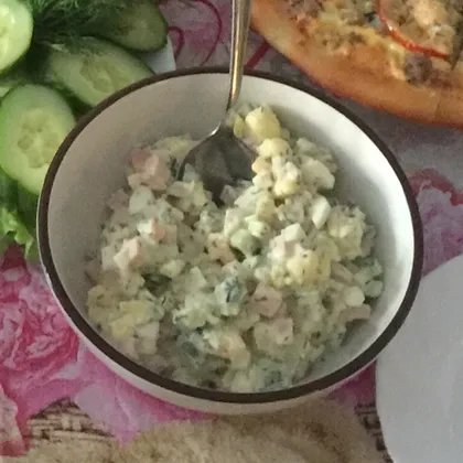 Зимний салат со сметаной 🥗