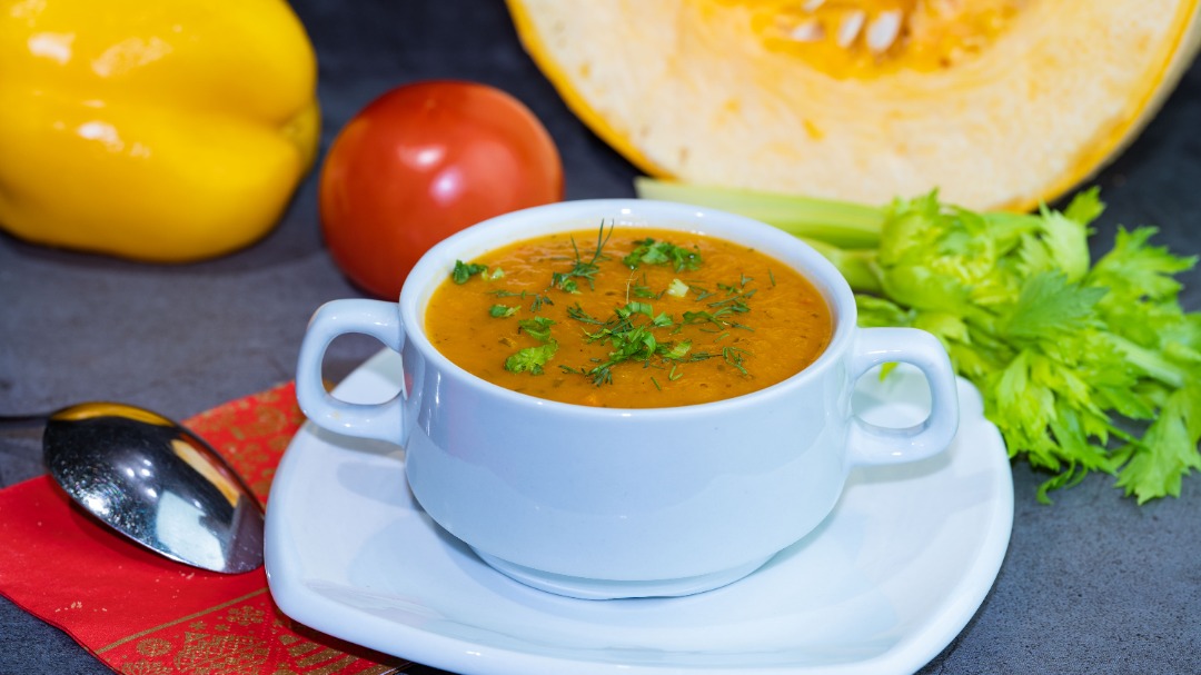 Постный суп-пюре из овощей со специями
