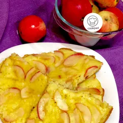 Яблочная пицца🍕 🍎🍎🍎на сковородке 😋😋