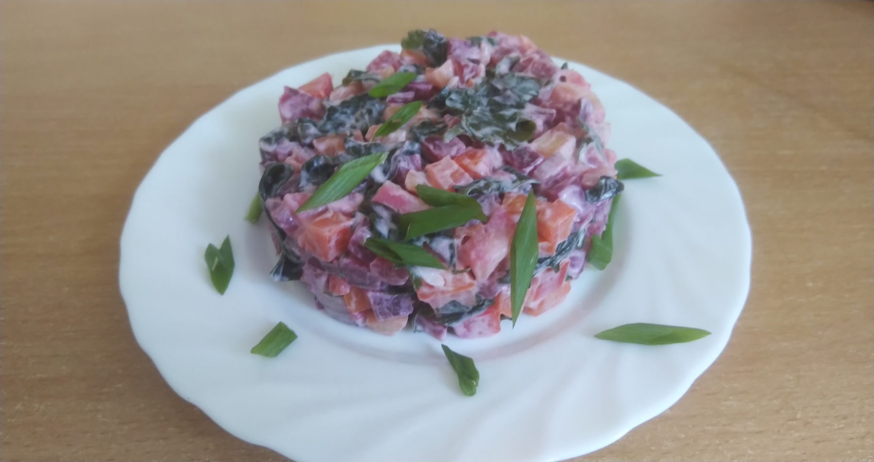 Салат "под шубой" с вакаме