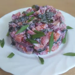 Салат "под шубой" с вакаме