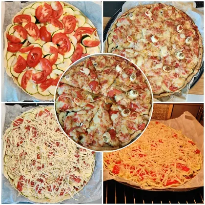 Пицца из овощей с двумя видами сыра