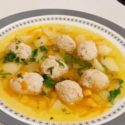 Суп с фрикадельками и рисом — рецепт в мультиварке