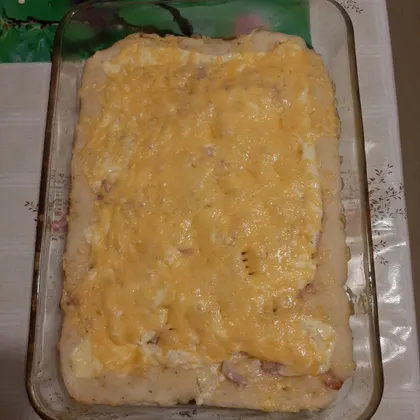 Пирог с ветчиной и сыром