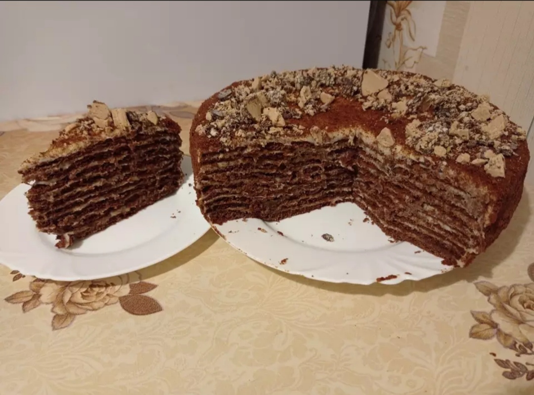 Торт "Шоколадный медовик"("Спартак")