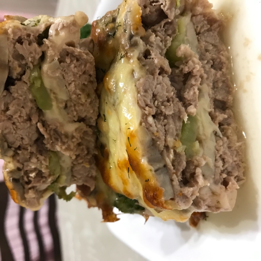 Запеканка из индейки, с шампиньонами и брокколи