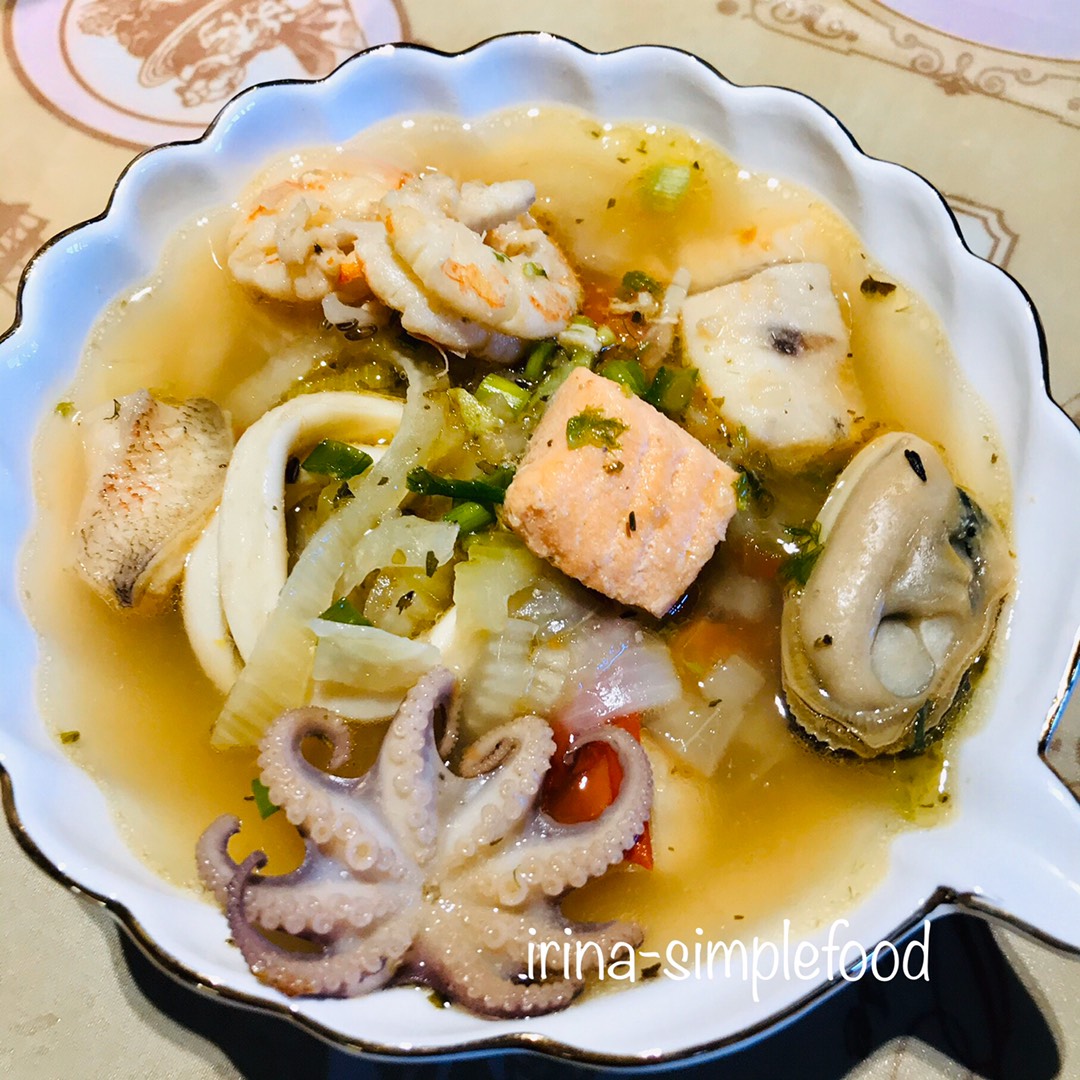 рыбный суп томатный с морепродуктами | Дзен