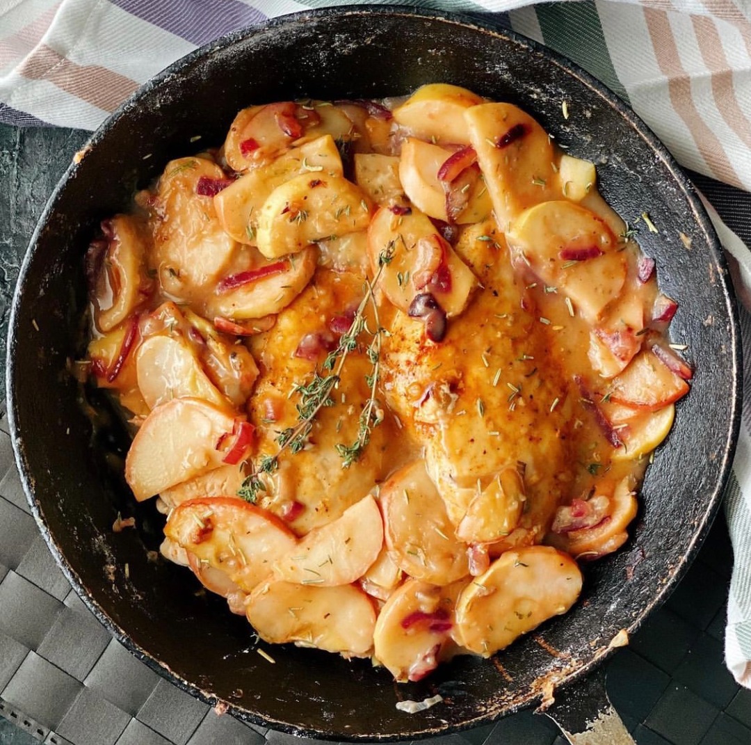 Курица в яблочном сидре