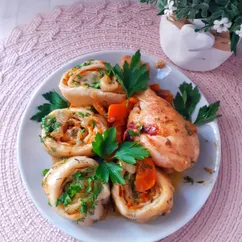 Штрули с курицей в мультиварке 