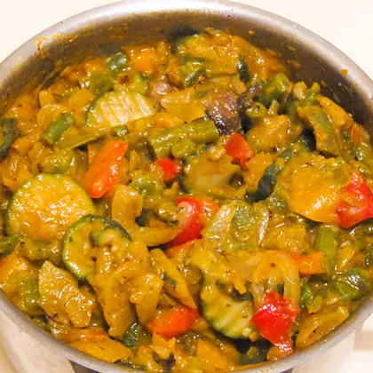 Вегетарианское овощное карри. Gemüse Curry. Обед № 21