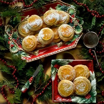 Новогодняя выпечка - миндально-мандариновое печенье 🎄