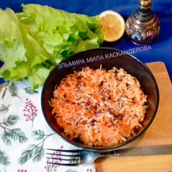 Салат из репы, моркови и яблока 