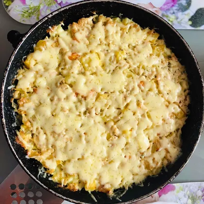 Запеченный картофель с куриным фаршем🥔🥕