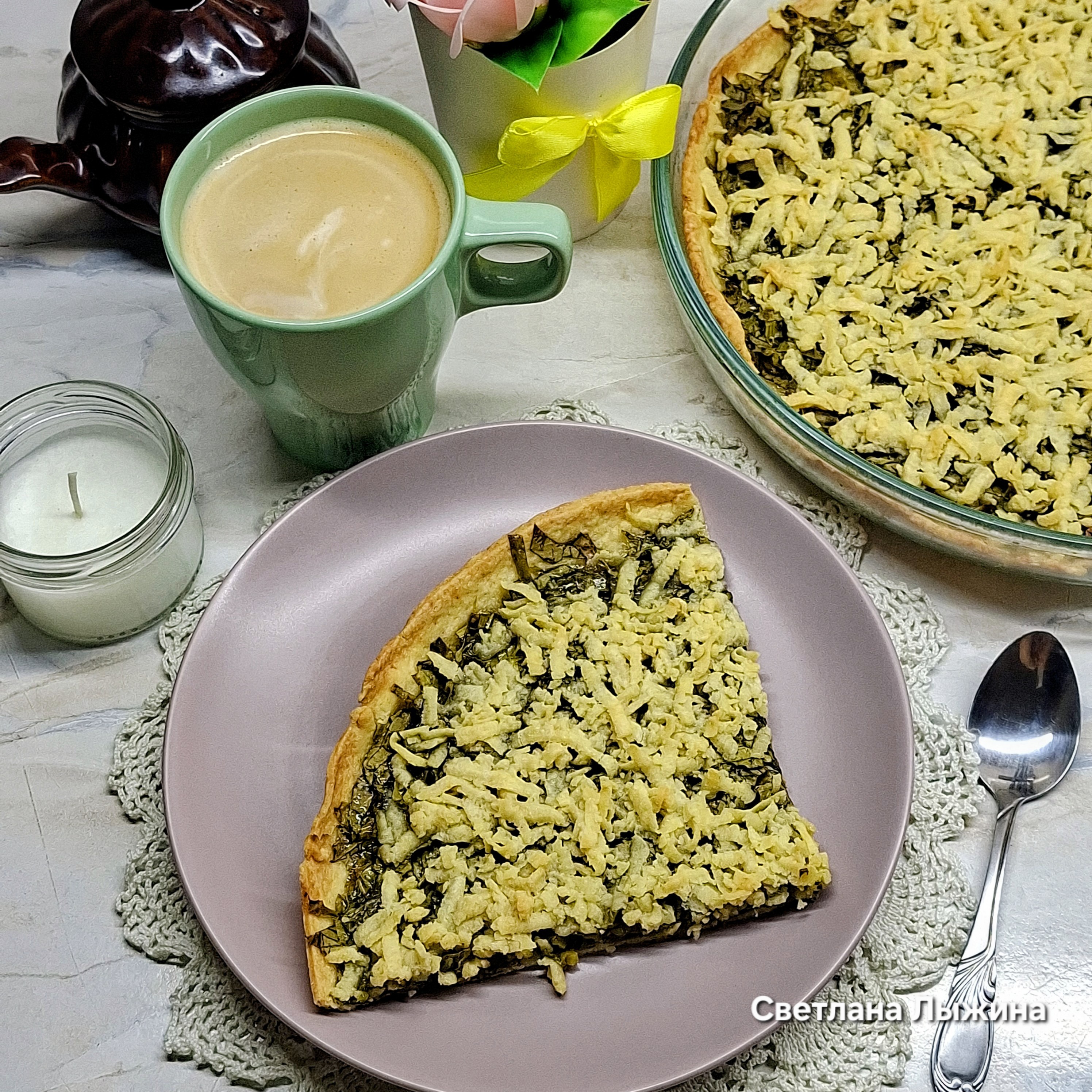 Пирог песочный с щавелем