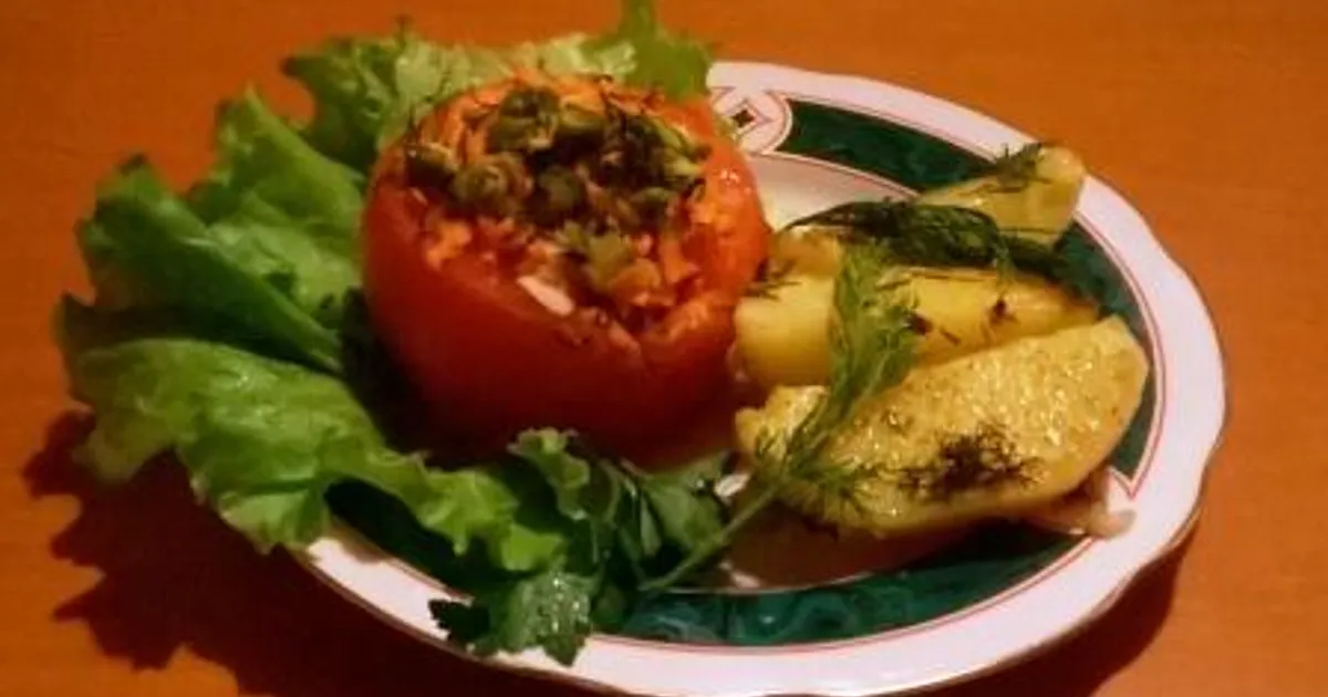 Помидоры фаршированные овощами - рецепт автора Людмила Трофимова