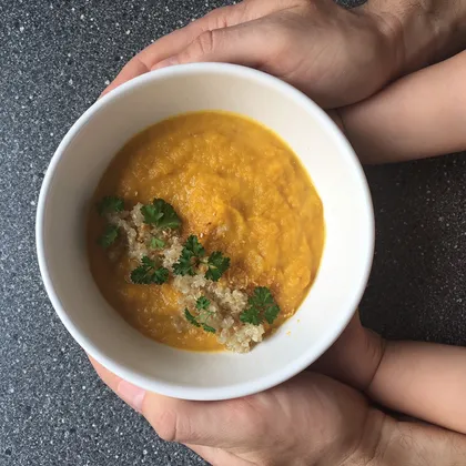 Суп из запеченной моркови