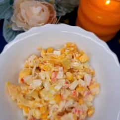 Крабовый салат с апельсинами