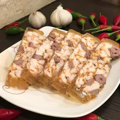 Домашняя куриная колбаса с сердечками