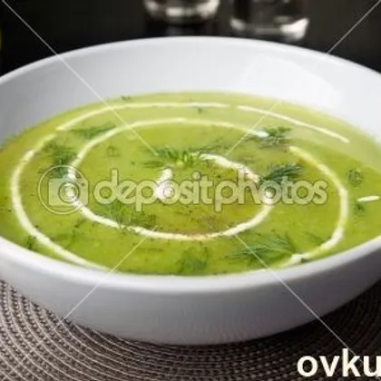 Суп с зеленым горошком и ветчиной
