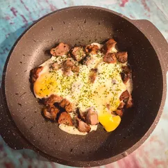 Яичница с шашлыком