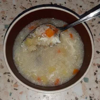 Рыбный суп с филе минтая
