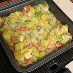 Картошка с мясом и болгарским перцем