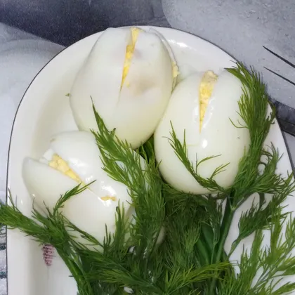 Закуска из яиц "Белые Тюльпаны"