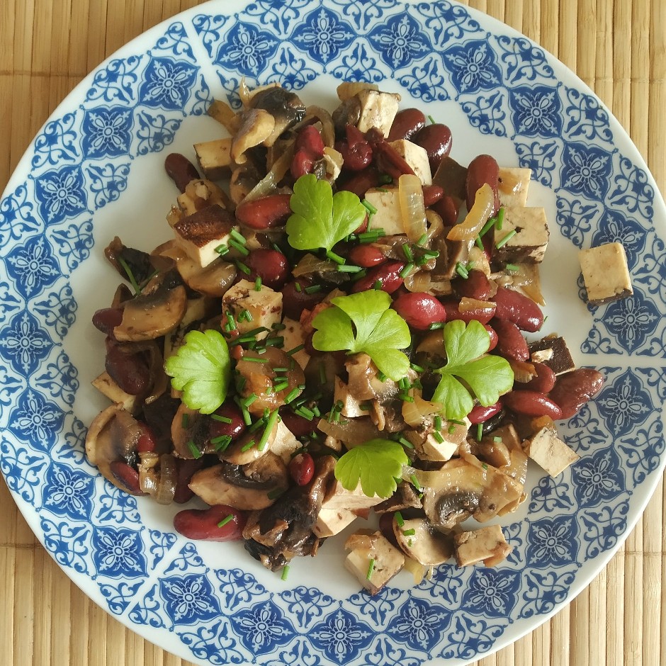 Постный салат с грибами – пошаговый рецепт приготовления с фото