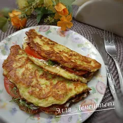 Кабачково-сырная лепёшка 