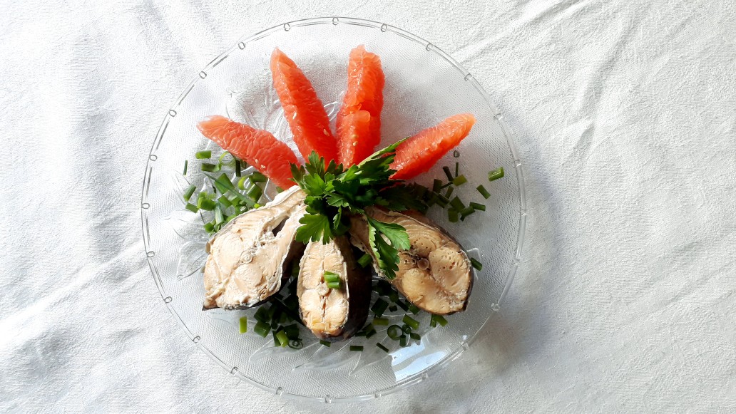 Запечённая горбуша с грейпфрутом 🍊