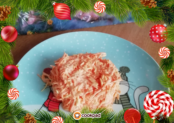 Самый быстрый салат с морковью и плавленым сыром