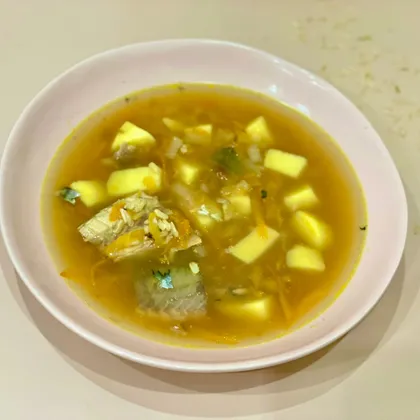 ПП суп с рыбкой и бурым рисом