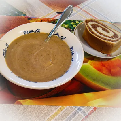 Грибной суп с сушеными грибами Pilzsuppe aus getrockneten Pilzen. Веганский вариант. Обед № 20