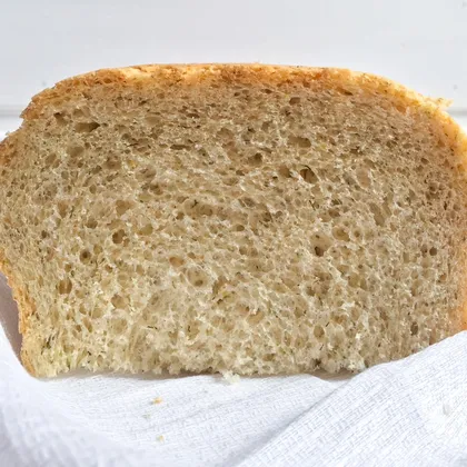 Пшенично-ржаной хлеб с укропом в хлебопечке