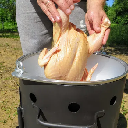 Казан кебаб с курицей - самый простой рецепт в казане на костре