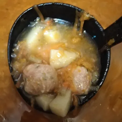 Суп с готовыми фрикадельками