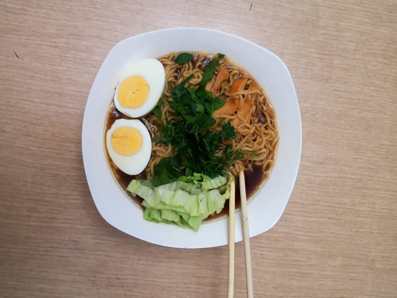 Суп а ля Рамен на скорую руку