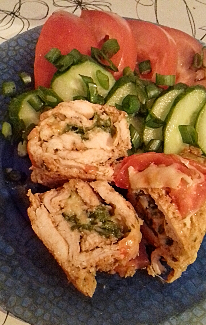 ПП куриные рулетики с начинкой шпинат