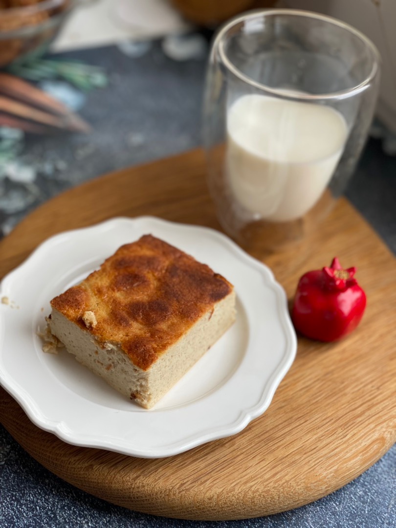 Творожная запеканка с бананом