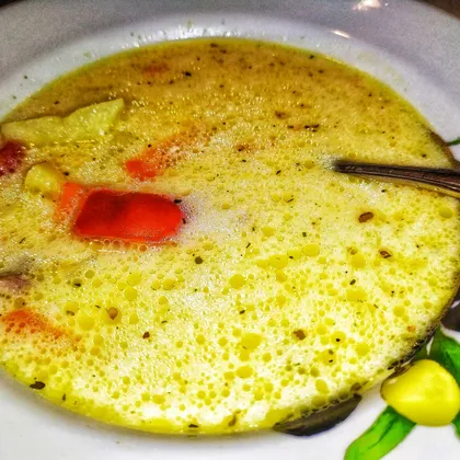 Сырный суп из индейки